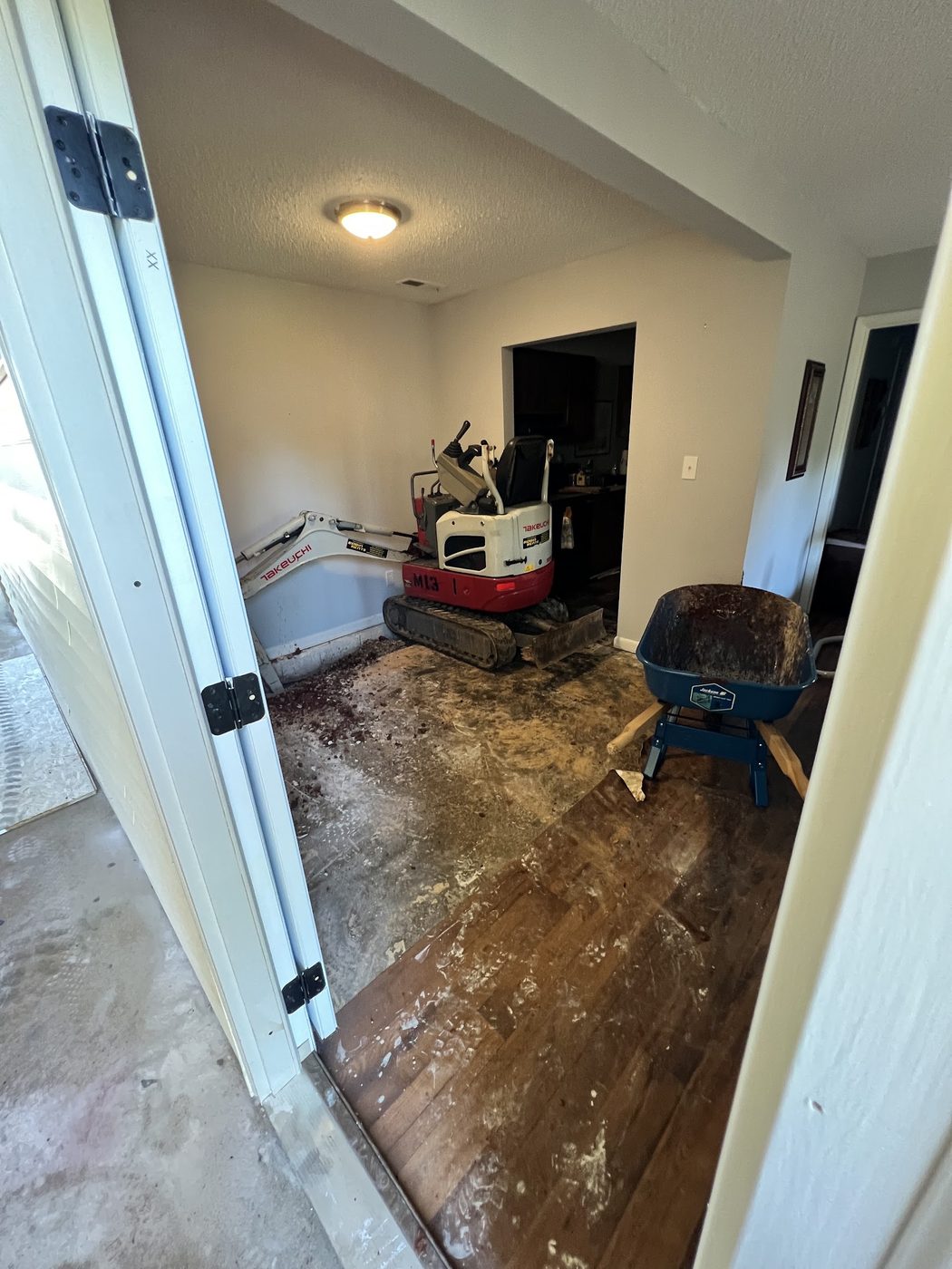 Under-slab access, indoors